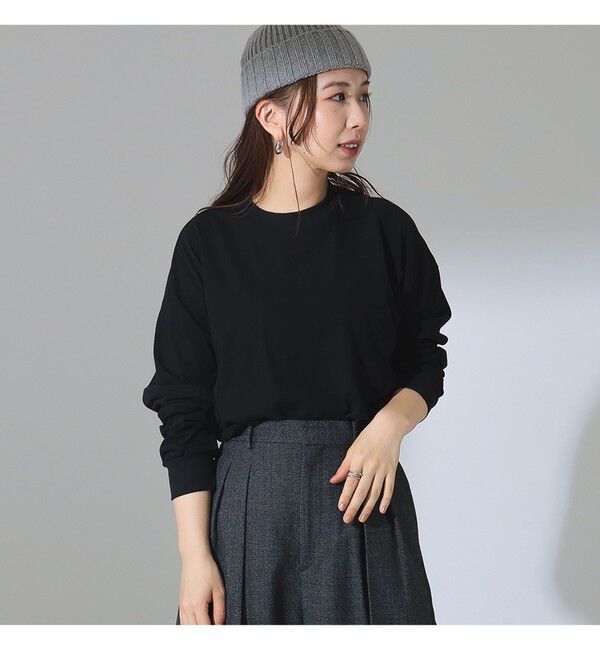 Demi-Luxe BEAMS 「ATON / オーバーサイズ ロングスリーブ Tシャツ」|Tシャツ・カットソー|