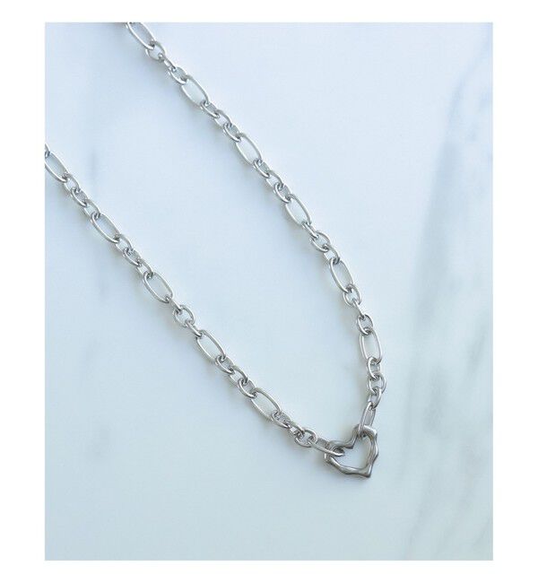 Ray BEAMS 「ステンレス ニュアンス ハート ネックレス」|ネックレス|SILVER