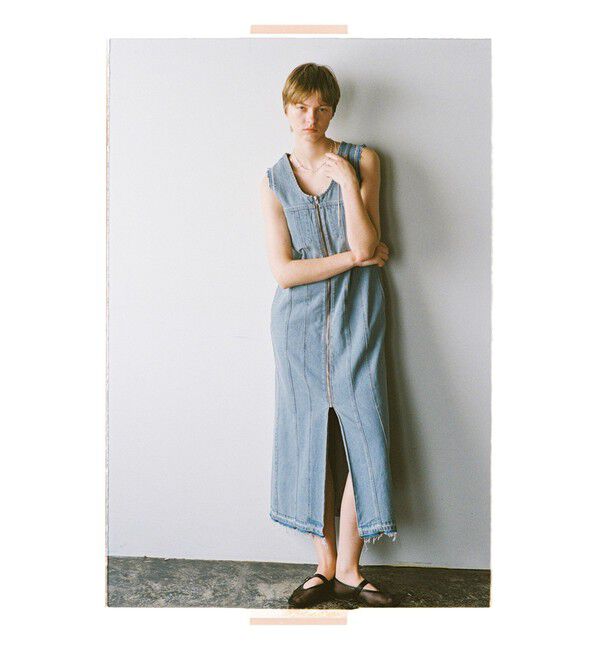 Ray BEAMS 「デニム ジップ タイト ワンピース」|ワンピース|