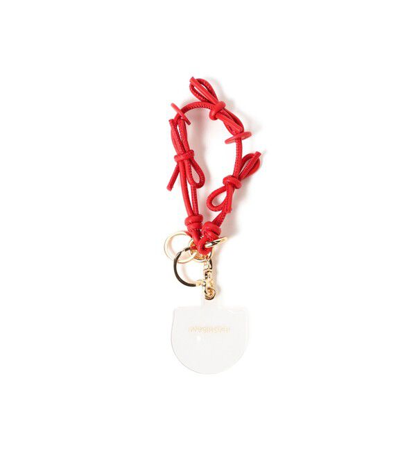 Ray BEAMS 「【WEB限定】Hashibami / レザー リボン スマホハンドストラップ」|チャーム・キーホルダー|