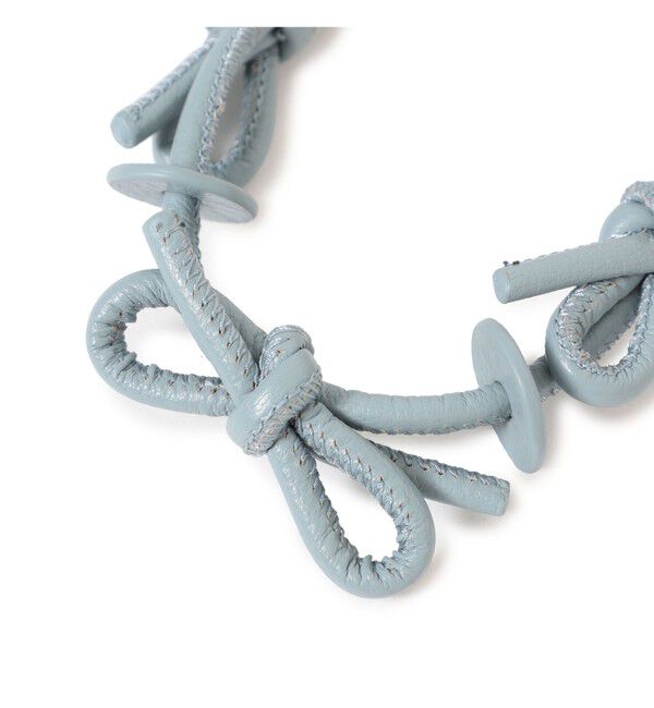 Ray BEAMS 「【WEB限定】Hashibami / レザー リボン スマホハンドストラップ」|チャーム・キーホルダー|