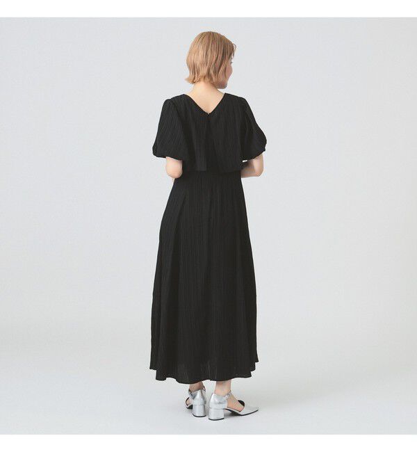 Ray BEAMS 「ジャカード スクエアネック パフスリーブ ワンピース」|ワンピース|