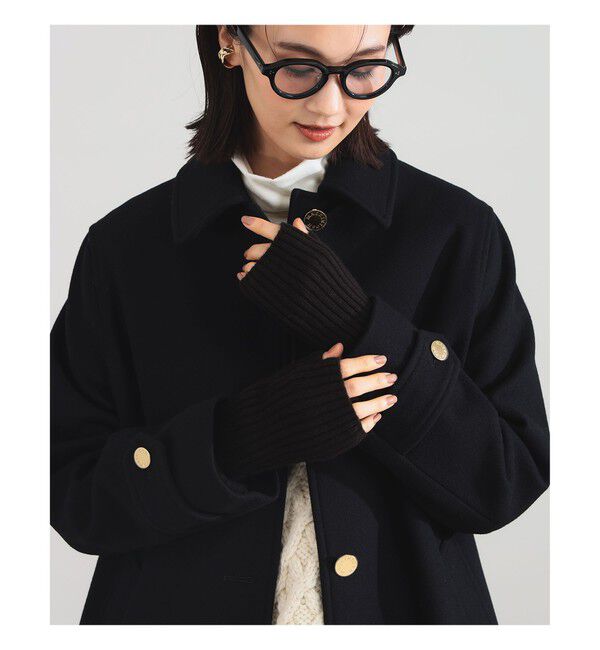 Demi-Luxe BEAMS 「ASAUCE MELER / カシミヤ リブ アーム ウォーマー」|手袋|BLACK COFFEE