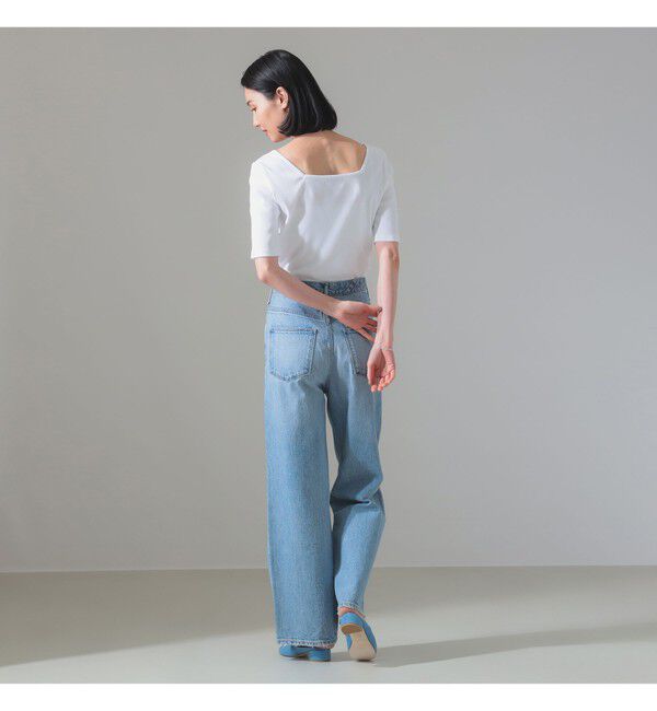 Demi-Luxe BEAMS 「【別注】スタイリスト佐藤佳菜子 &times; SLOANE / スクエアネック リブTシャツ」|Tシャツ・カットソー|