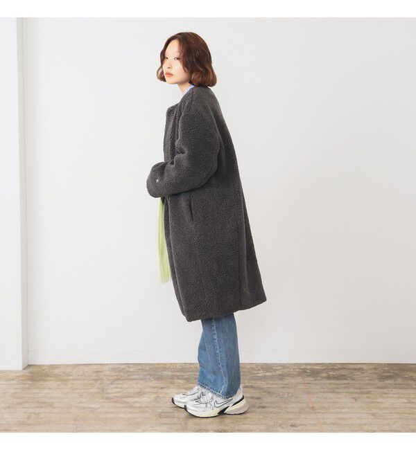 Ray BEAMS 「【WEB限定】GYMPHLEX / ボア ノーカラー コート」|ダッフルコート|