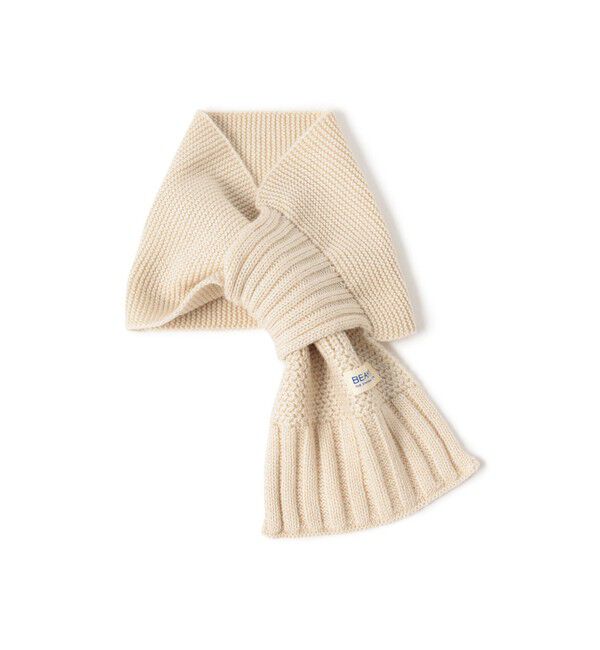 BEAMSBOY「段リブ チビ ストール」|マフラー|IVORY