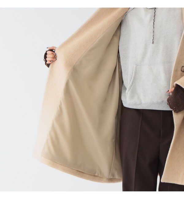 BEAMSBOY「maturely / シャギー ヘリンボーン ダッフルコート」|ダッフルコート|