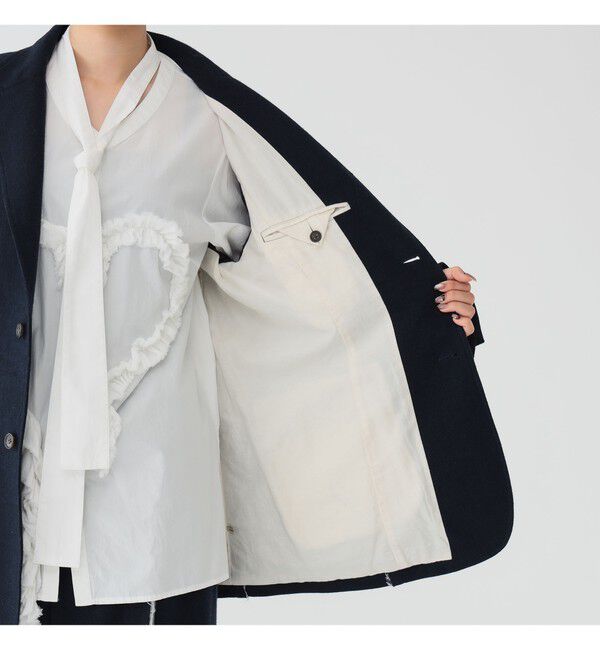 BEAMSBOY「リサイクルウール カットオフ ジャケット」|テーラードジャケット|