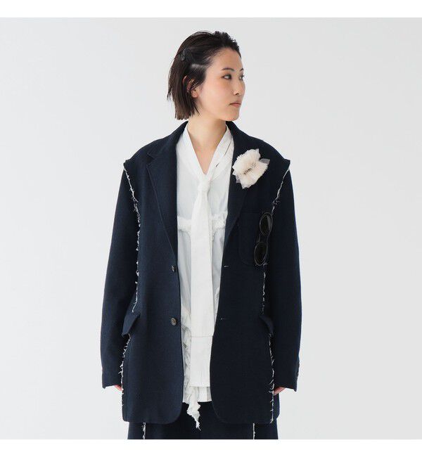 BEAMSBOY「リサイクルウール カットオフ ジャケット」|テーラードジャケット|