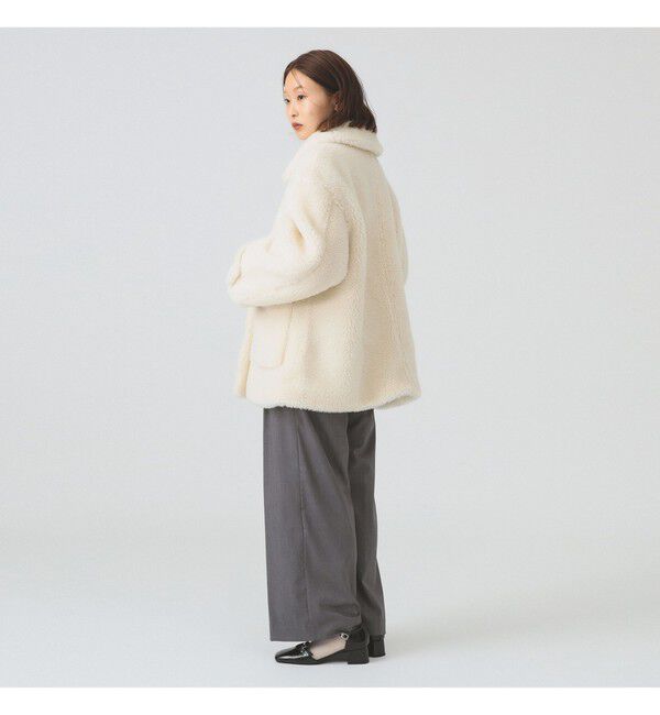 Ray BEAMS 「ボア ビッグ ポケット ハーフ コート」|ダッフルコート|