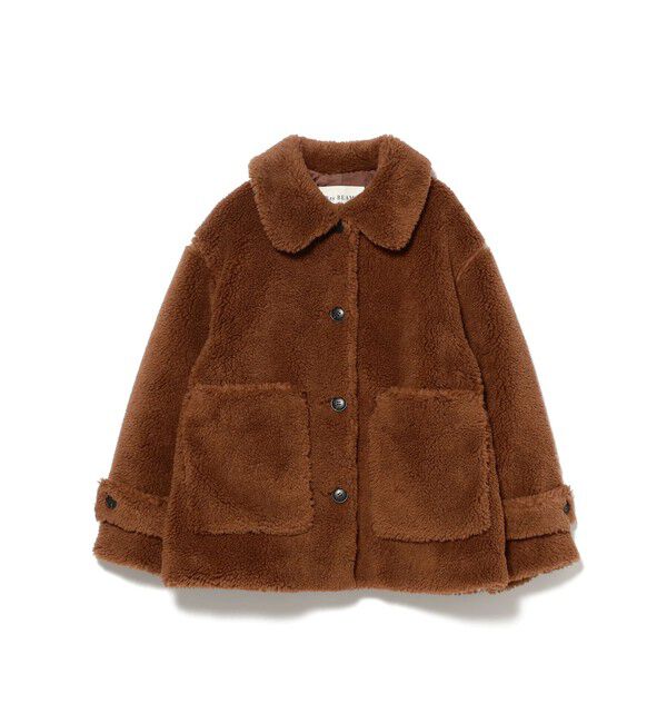 Ray BEAMS 「ボア ビッグ ポケット ハーフ コート」|ダッフルコート|