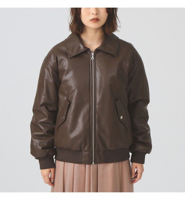 Ray BEAMS 「フェイクレザー ナカワタボマー ブルゾン」|ブルゾン・スタジャン|