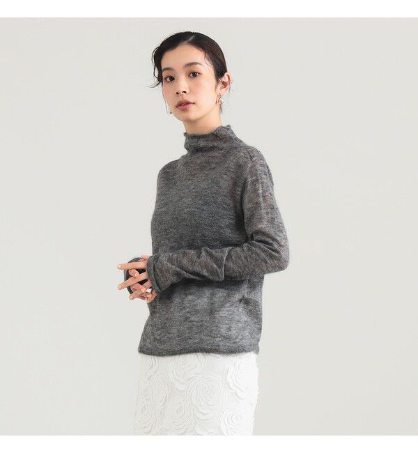 Demi-Luxe BEAMS 「モヘヤ オフ タートル プルオーバー」|ニット・セーター|GREY