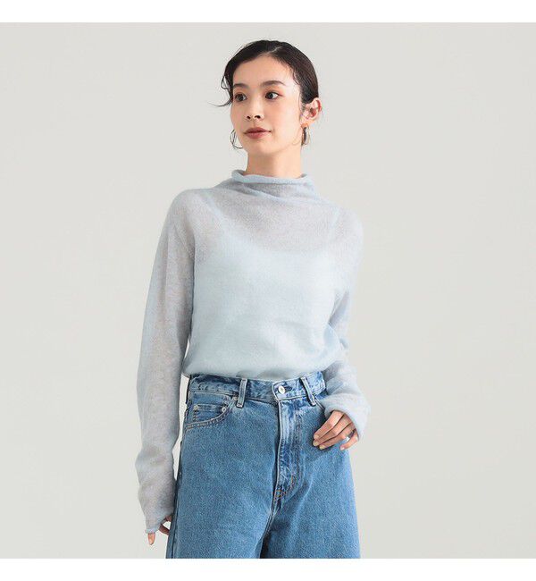 Demi-Luxe BEAMS 「モヘヤ オフ タートル プルオーバー」|ニット・セーター|LIGHT.BLUE