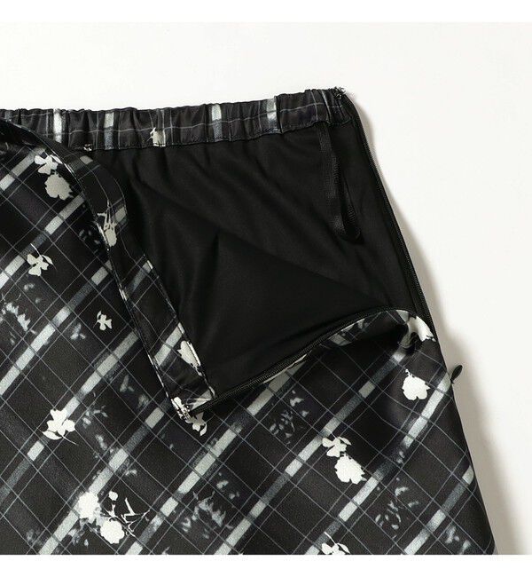 Ray BEAMS 「チェック フラワー プリント タイト スカート」|スカート|