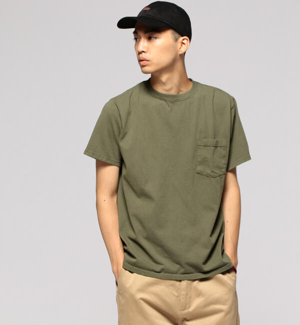 BEAMS「GOODWEAR / ポケットTシャツ」|Tシャツ・カットソー|OLIVE