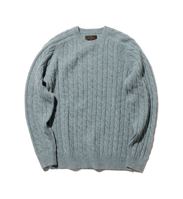 BEAMS PLUS「5ゲージ ケーブル クルーネック」|ニット・セーター|SAX