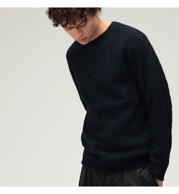 BEAMS PLUS「5ゲージ ケーブル クルーネック」|ニット・セーター|