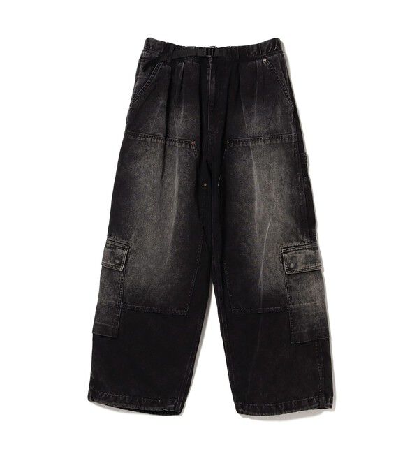 BEAMS「ワイドストレート ダック ダブルニー カーゴパンツ」|チノ|