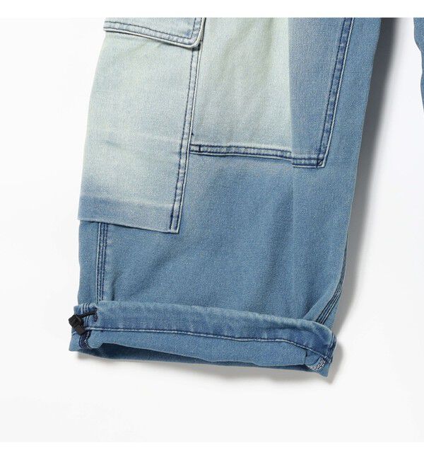 BEAMS「ワイドストレート ダック ダブルニー カーゴパンツ」|チノ|