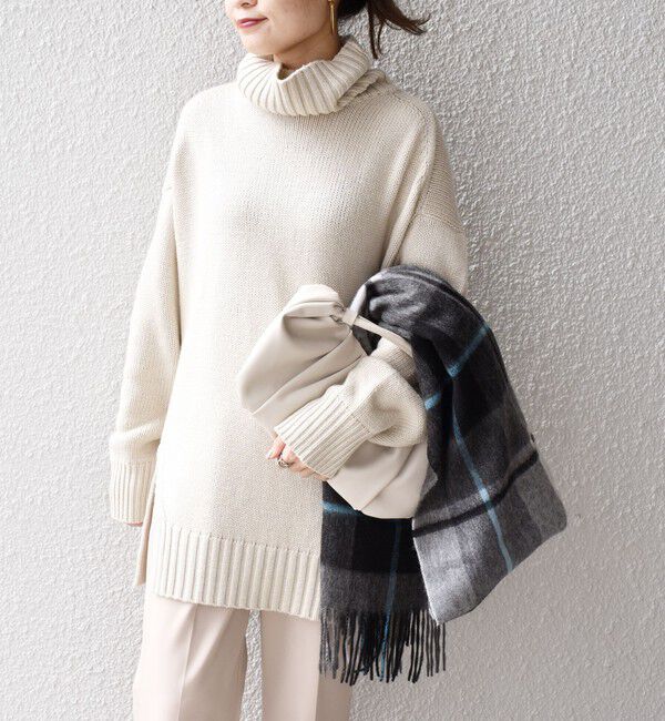 SHIPS for women「〈手洗い可能〉サイド スリット タートル プルオーバー」|ニット・セーター|