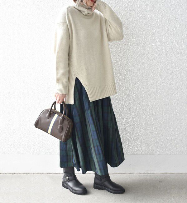 SHIPS for women「〈手洗い可能〉サイド スリット タートル プルオーバー」|ニット・セーター|