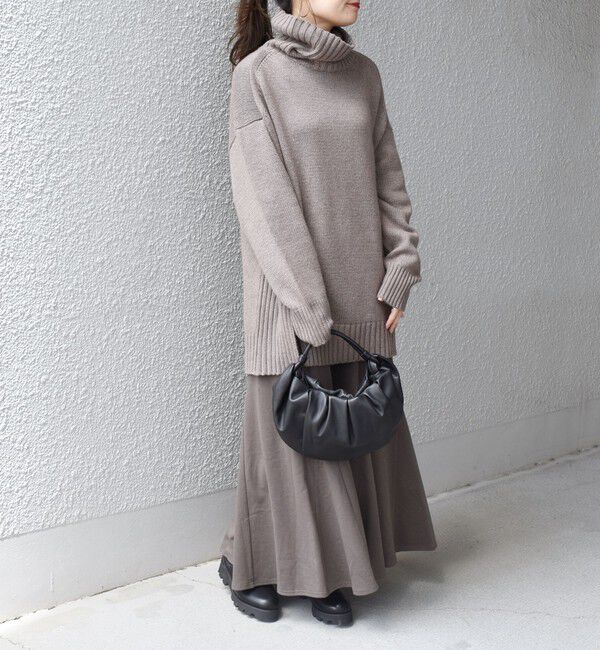 SHIPS for women「〈手洗い可能〉サイド スリット タートル プルオーバー」|ニット・セーター|