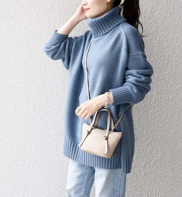 SHIPS for women「〈手洗い可能〉サイド スリット タートル プルオーバー」|ニット・セーター|