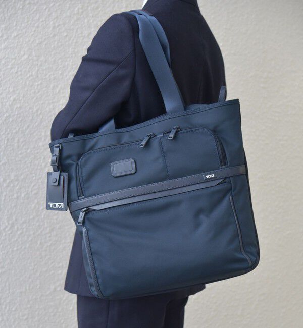 SHIPS「【SHIPS別注】TUMI: 完全別注モデル エクスパンダブル スクエア トートバッグ」|ビジネスバッグ|