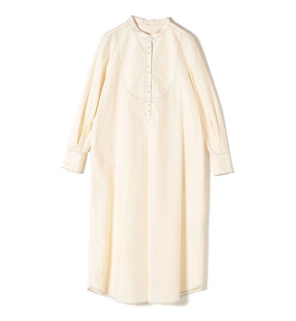 SHIPS for women「〈手洗い可能〉パールモチーフボタンワンピース ストライプ/ソリッド◇」|ワンピース|