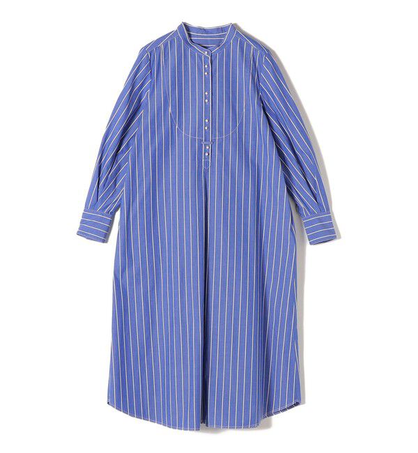 SHIPS for women「〈手洗い可能〉パールモチーフボタンワンピース ストライプ/ソリッド◇」|ワンピース|