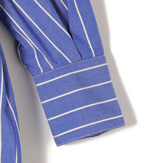 SHIPS for women「〈手洗い可能〉パールモチーフボタンワンピース ストライプ/ソリッド◇」|ワンピース|