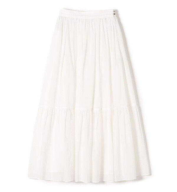 SHIPS for women「〈手洗い可能〉綿ドビー ティアード ギャザースカート◇」|スカート|