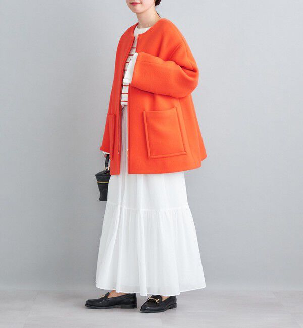 SHIPS for women「〈手洗い可能〉綿ドビー ティアード ギャザースカート◇」|スカート|