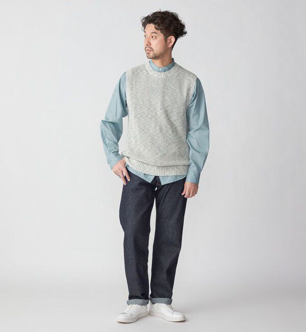 SHIPS「SHIPS:〈手洗い可能〉リネン/コットン メランジ ニットベスト」|ベスト・ジレ|