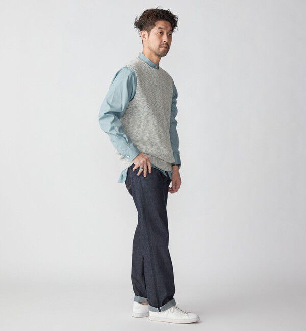 SHIPS「SHIPS:〈手洗い可能〉リネン/コットン メランジ ニットベスト」|ベスト・ジレ|