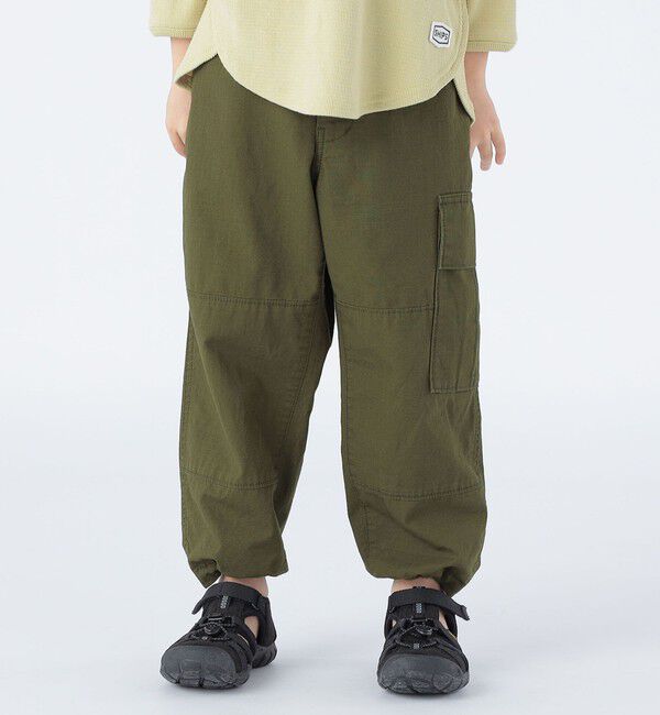SHIPS KIDS「【SHIPS KIDS別注】GOLDENMILLS:100～140cm / ファティーグ パンツ」|カーゴ|オリーブ