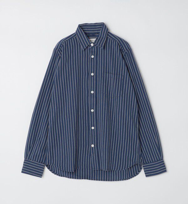 SHIPS「GROWN&SEWN: Dean Shirt - Selvedge Indigo Stripe」|シャツ・ブラウス|