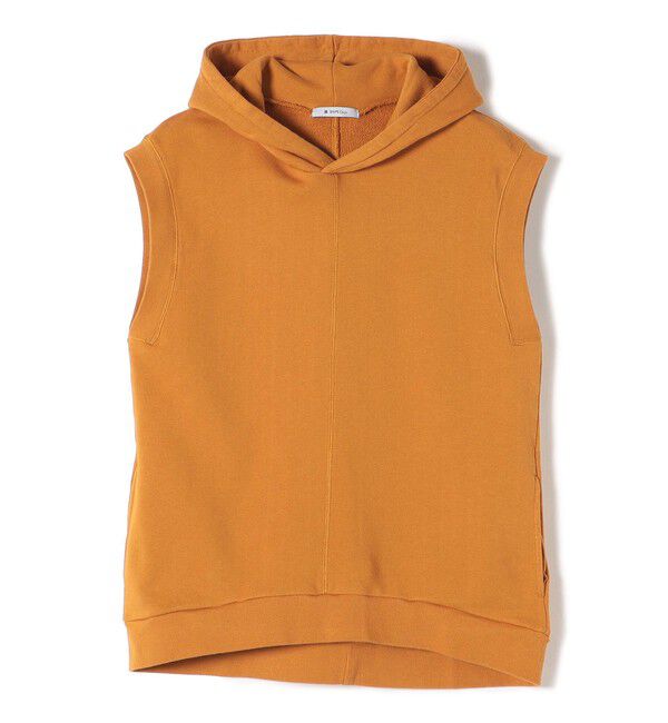 SHIPS Days「SHIPS Days:〈洗濯機可能〉オーバーダイ 裏毛 ノースリーブ フーディー」|パーカー|オレンジ