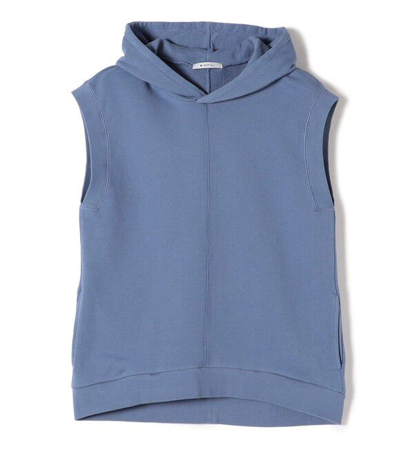 SHIPS Days「SHIPS Days:〈洗濯機可能〉オーバーダイ 裏毛 ノースリーブ フーディー」|パーカー|ブルー