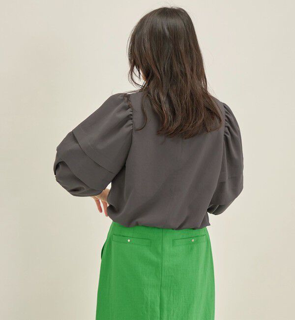 SHIPS for women「〈手洗い可能〉ECO ttony ボリューム スリーブ ブラウス◇」|シャツ・ブラウス|