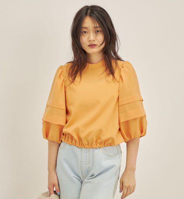 SHIPS for women「〈手洗い可能〉ECO ttony ボリューム スリーブ ブラウス◇」|シャツ・ブラウス|