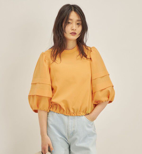 SHIPS for women「〈手洗い可能〉ECO ttony ボリューム スリーブ ブラウス◇」|シャツ・ブラウス|