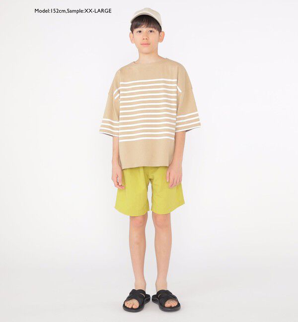 SHIPS KIDS「SHIPS KIDS:100～170cm / パネル ボーダー 半袖 TEE」|Tシャツ・カットソー|