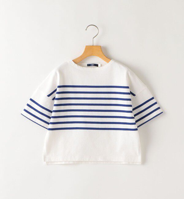 SHIPS KIDS「SHIPS KIDS:100～170cm / パネル ボーダー 半袖 TEE」|Tシャツ・カットソー|