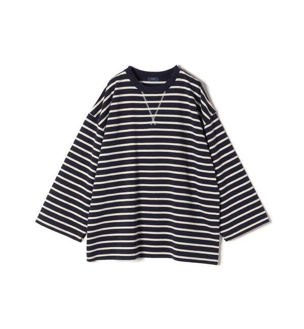 SHIPS for women「* 〈サイズが選べる〉2WAY ワイド スリーブ ボーダー プルオーバー◇」|Tシャツ・カットソー|