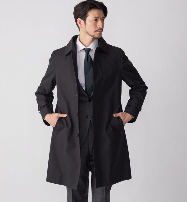 SHIPS「SHIPS: 23FW オルメテックス ステンカラー コート」|ステンカラーコート|ブラック