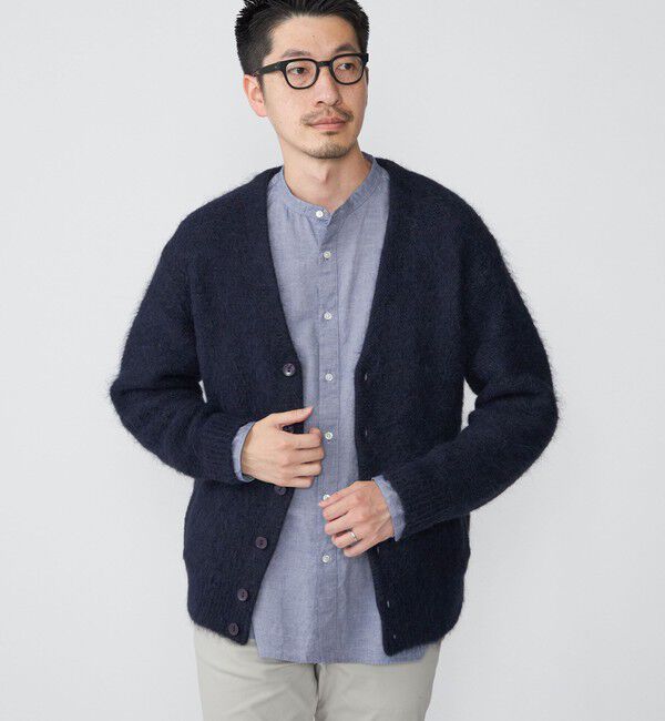 SHIPS「SHIPS: アルパカ ガーター Vネック カーディガン」|カーディガン|