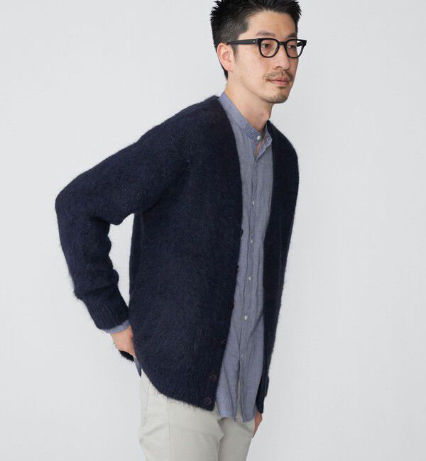 SHIPS「SHIPS: アルパカ ガーター Vネック カーディガン」|カーディガン|