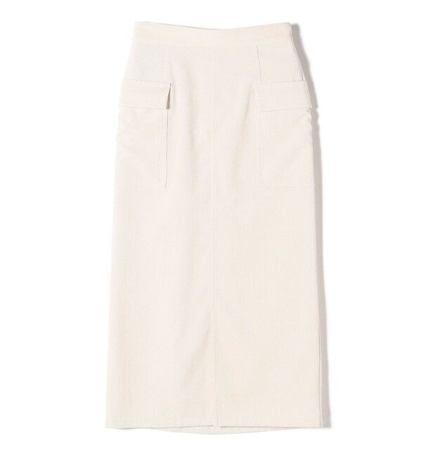 SHIPS for women「〈手洗い可能〉ストレッチ混 細 コーデュロイ ポケット スカート ◇」|スカート|